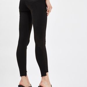 Topshop black step hem joni jeans